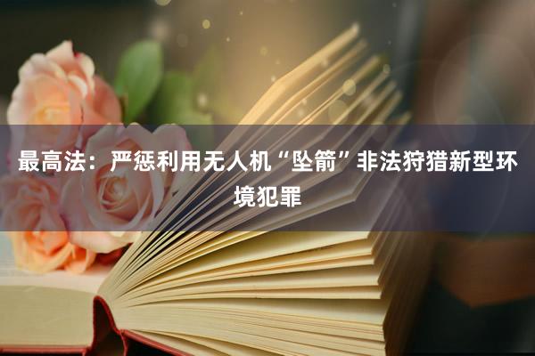 最高法：严惩利用无人机“坠箭”非法狩猎新型环境犯罪