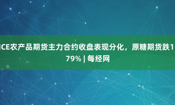 ICE农产品期货主力合约收盘表现分化，原糖期货跌1.79% | 每经网