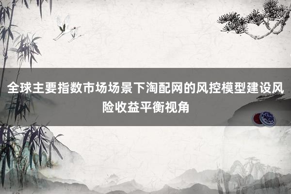 全球主要指数市场场景下淘配网的风控模型建设风险收益平衡视角