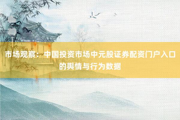 市场观察：中国投资市场中元股证券配资门户入口的舆情与行为数据