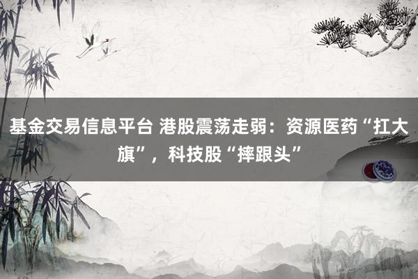 基金交易信息平台 港股震荡走弱：资源医药“扛大旗”，科技股“摔跟头”