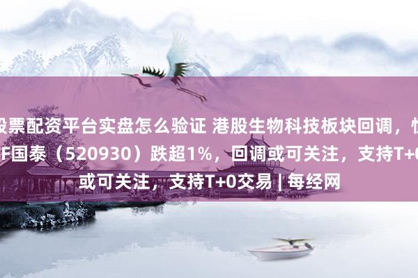 股票配资平台实盘怎么验证 港股生物科技板块回调，恒生生物科技ETF国泰（520930）跌超1%，回调或可关注，支持T+0交易 | 每经网