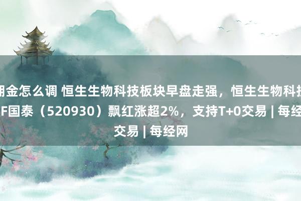 佣金怎么调 恒生生物科技板块早盘走强，恒生生物科技ETF国泰（520930）飘红涨超2%，支持T+0交易 | 每经网