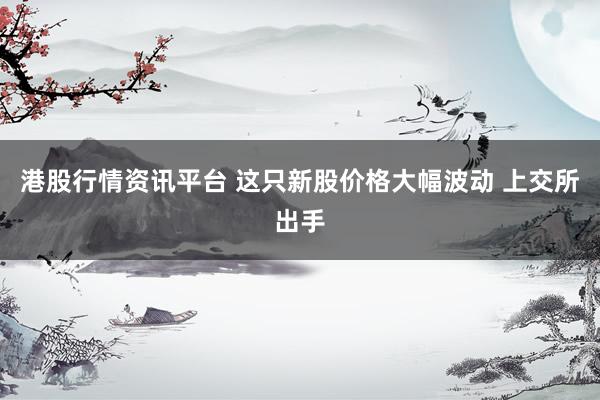 港股行情资讯平台 这只新股价格大幅波动 上交所出手