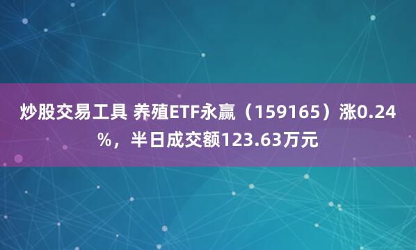 炒股交易工具 养殖ETF永赢（159165）涨0.24%，半日成交额123.63万元